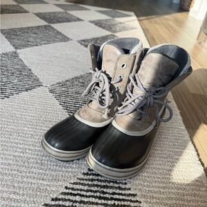 Sorel Black and Gray Winter Boots